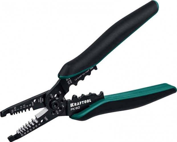 Клещи для снятия изоляции KRAFTOOL PK-60 многофункциональные, 0.5-6 мм2 22658 - изображение 4