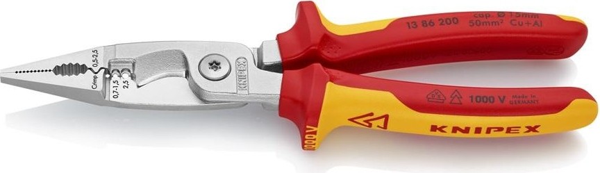 Клещи электромонтажные диэлектрические KNIPEX 1386200SB 200 мм KN-1386200SB - изображение 2