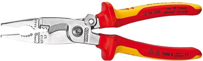 Клещи электромонтажные диэлектрические KNIPEX 1396200 200 мм KN-1396200