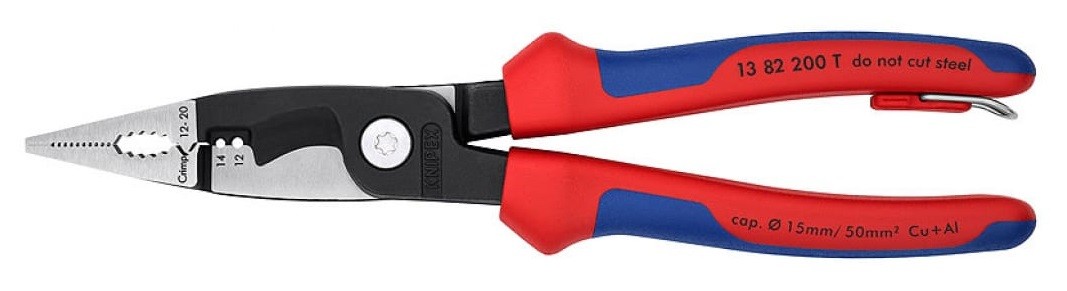Клещи электромонтажные KNIPEX KN-1382200TBK 6-в-1