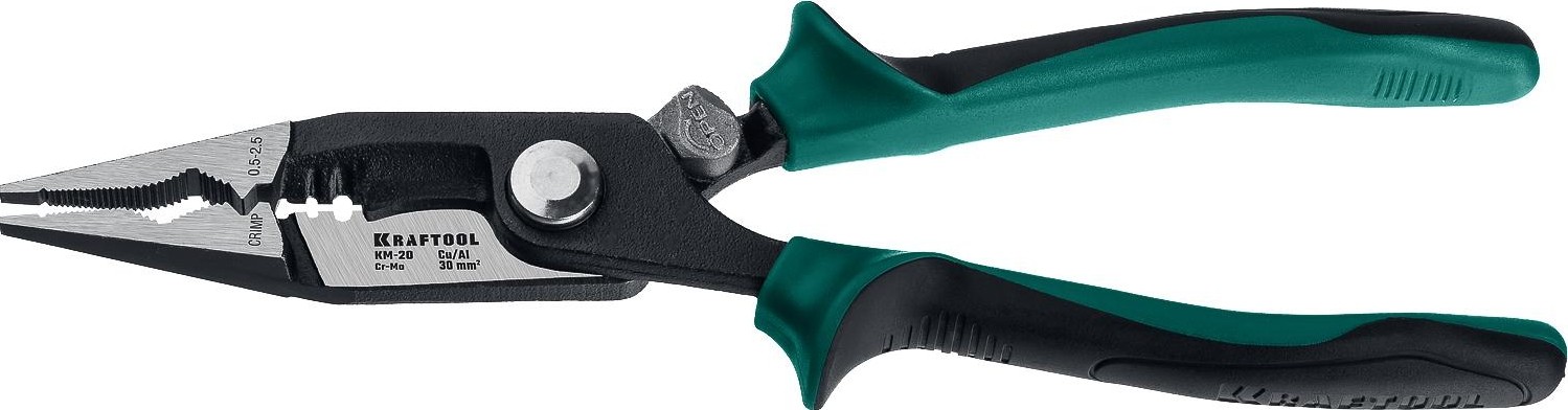 Клещи электромонтажные KRAFTOOL KM-20 многофункциональные 23336-20 - изображение 2