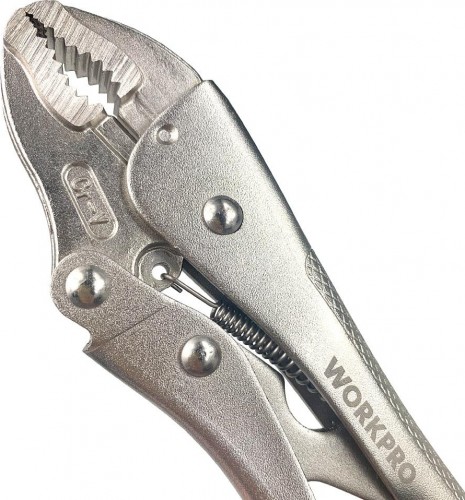 Клещи фиксирующие WORKPRO WP231058 с изогнутыми зажимами 180мм - изображение 5