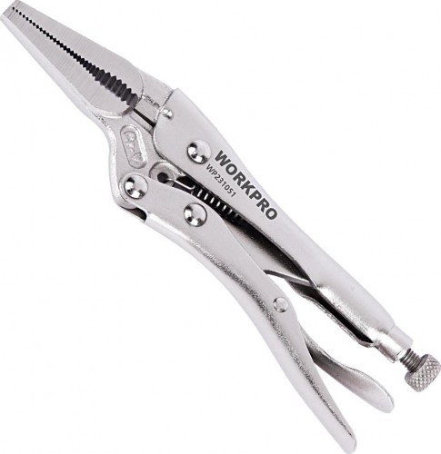 Клещи фиксирующие WORKPRO WP231051 с длинным носом 165мм