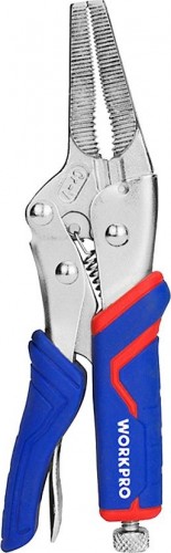 Клещи фиксирующие WORKPRO WP231075 с длинными носами 165мм pro