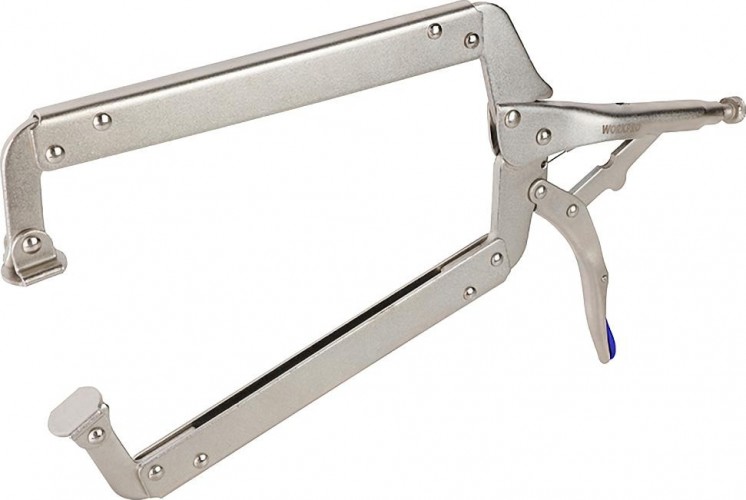 Клещи фиксирующие WORKPRO WP231068 с-образные c поворот. упорами 450мм