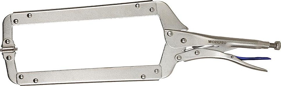 Клещи фиксирующие WORKPRO WP231068 с-образные c поворот. упорами 450мм - изображение 2