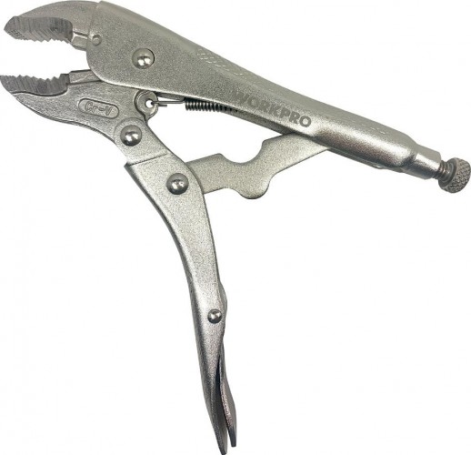 Клещи фиксирующие WORKPRO WP231058 с изогнутыми зажимами 180мм - изображение 3