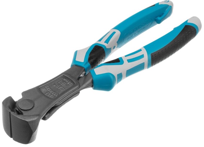 Клещи GROSS 17990 торцевые усиленные с рычажным механизмом, 200 мм