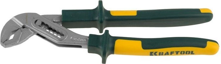 Клещи KRAFTOOL "KRAFT-MAX" переставные, cr-mo, маслобензост двухкомп рукоятки 22011-10-25