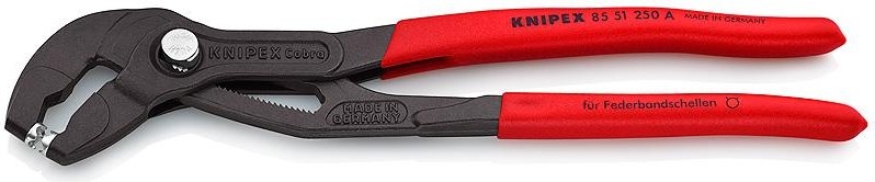Клещи переставные KNIPEX для пружинных хомутов 8551250 A 250 мм KN-8551250A