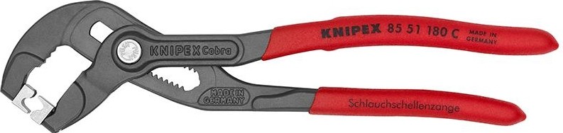 Клещи переставные KNIPEX для пружинных хомутов 8551180C 180 мм KN-8551180C