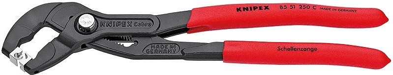 Клещи переставные KNIPEX для пружинных хомутов 8551250 C 250 мм KN-8551250C