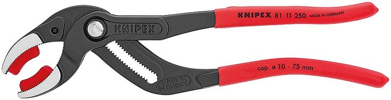 Клещи переставные KNIPEX KN-8111250SB трубные, зев 10-75 мм