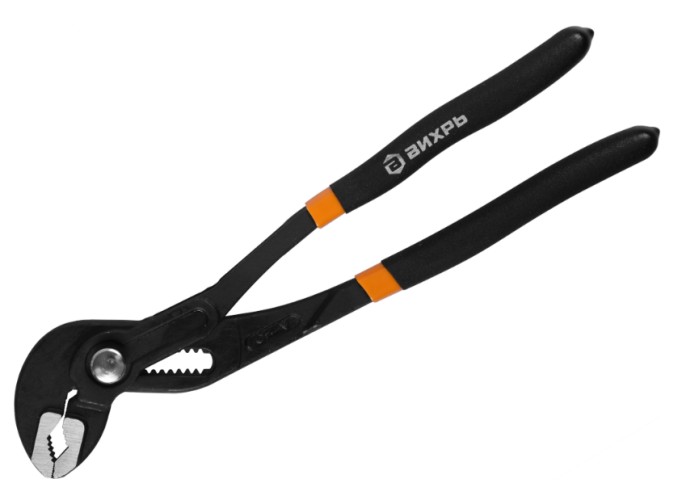 Клещи переставные ВИХРЬ 73/6/3/11 кнопочные, обливные рукоятки