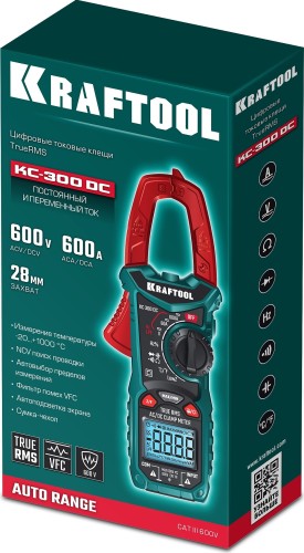 Клещи токоизмерительные KRAFTOOL KC-300DC цифровые 59830 - изображение 3