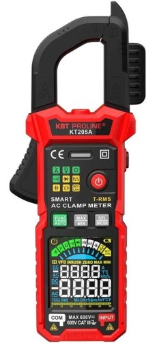 Клещи токоизмерительные КВТ КТ 205А серия PROLINE цифровые 90385