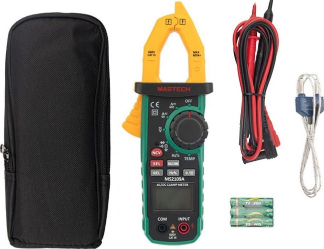 Клещи токоизмерительные MASTECH MS2109A + постоянный ток 13-1309 - изображение 3