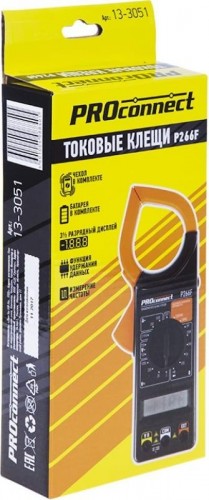 Клещи токоизмерительные Proconnect P266F токовые 13-3051 - изображение 4