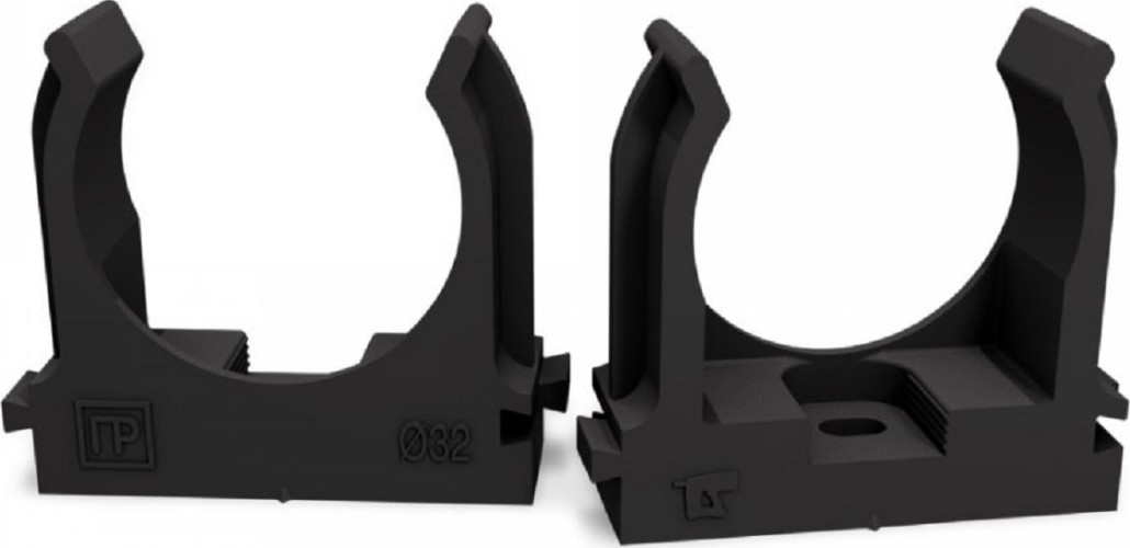 Клипса для труб ПРОМРУКАВ PR13.0134 для монтажного пистолета черная Д32, 25шт