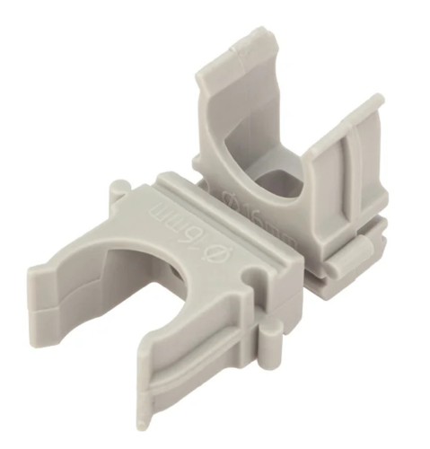 Клипса REXANT 28-0116-4 для трубы ø16мм серая (10 шт/уп)