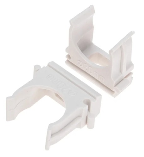 Клипса REXANT 28-0120-6 для трубы ø20мм, белая (100 шт/уп)