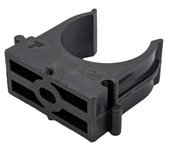 Клипса REXANT 28-0125-3 для трубы ø25мм, черная (100 шт/уп) - изображение 2