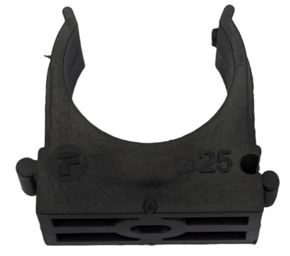 Клипса REXANT 28-0125-3 для трубы ø25мм, черная (100 шт/уп)