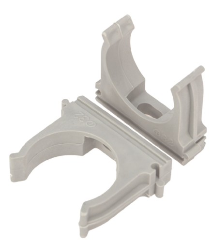 Клипса REXANT 28-0132-2 для трубы ø32мм, серая (100 шт/уп) - изображение 2