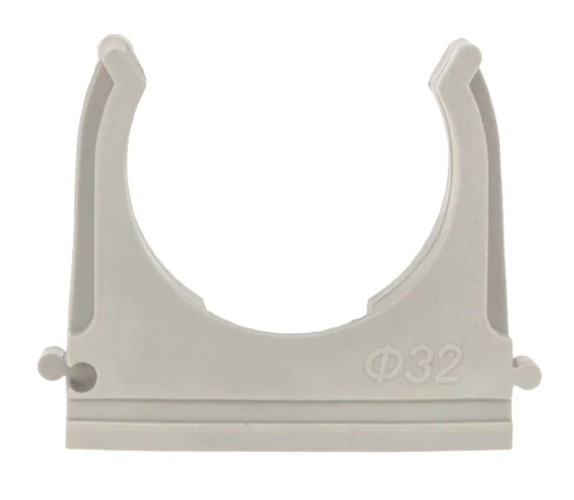 Клипса REXANT 28-0132-4 для трубы ø32мм серая (10 шт/уп) - изображение 2