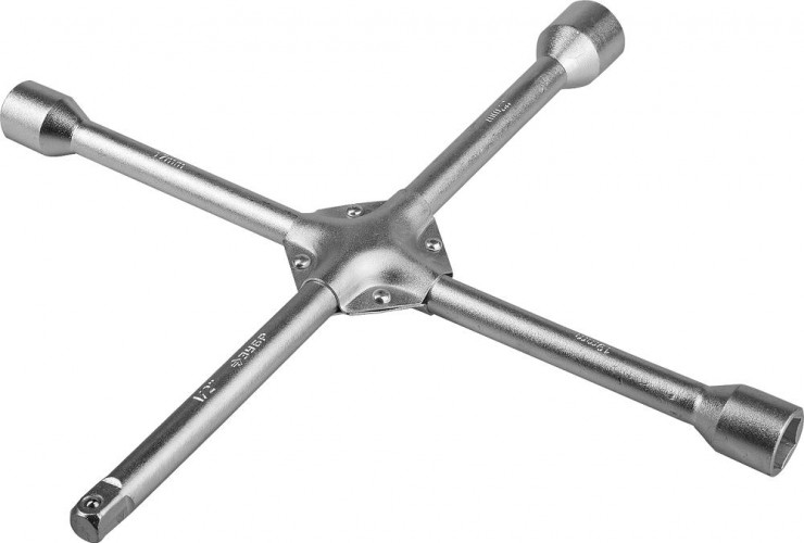 Ключ баллонный ЗУБР ЭКСПЕРТ автомобильный 17-19-22-1/2" 27547