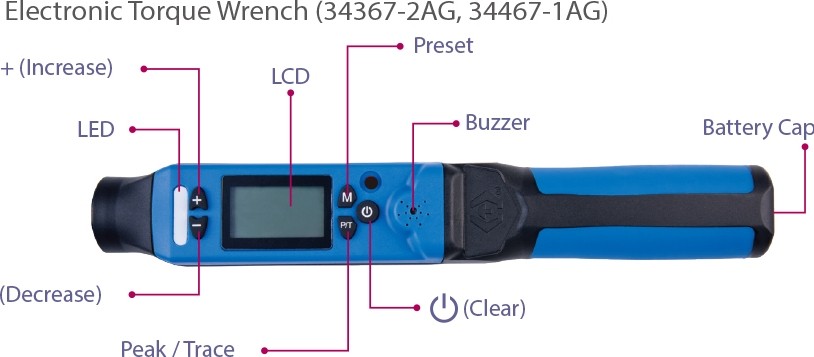 Ключ динамометрический KING TONY серии "BUZZER" 1/2", 40 - 200 Нм 34467-1AG 34467-1AG - изображение 3