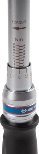 Ключ динамометрический KING TONY "FIT" 9х12 мм, 4-20 Hм, с набором насадок 10-17 мм, кейс 345102D08MR - изображение 3