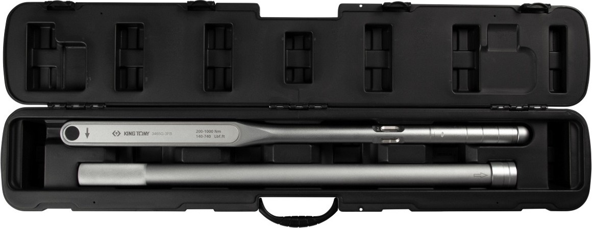 Ключ динамометрический KING TONY "ALUMINIUM" 3/4", 200-1000 Hм, футляр 3465G-3FB - изображение 2