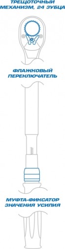 Ключ динамометрический KING TONY серии "EXACT" 1", 200 - 1000 Нм 34862-1DG 34862-1DG - изображение 2