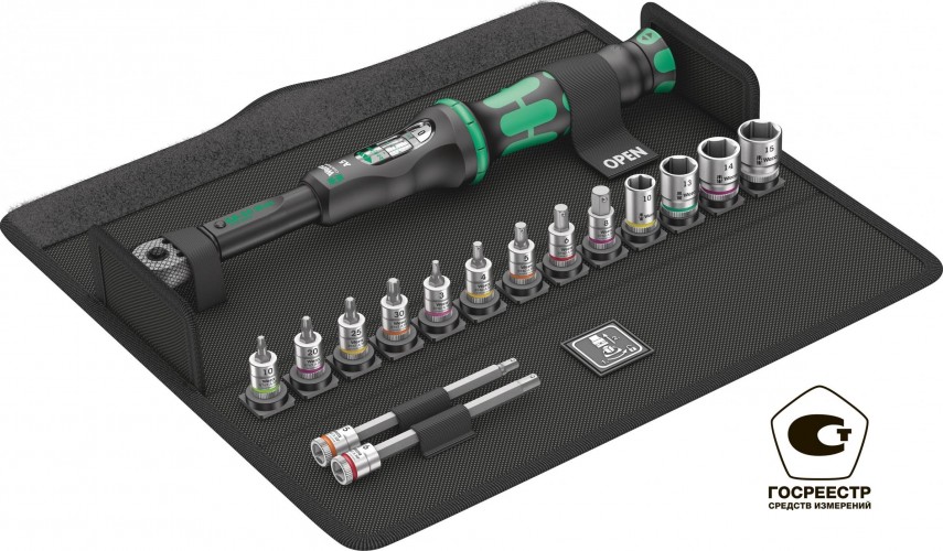 Ключ динамометрический WERA 05004180001 bicycle set torque 1 набор торцевых головок с clic WE-004180
