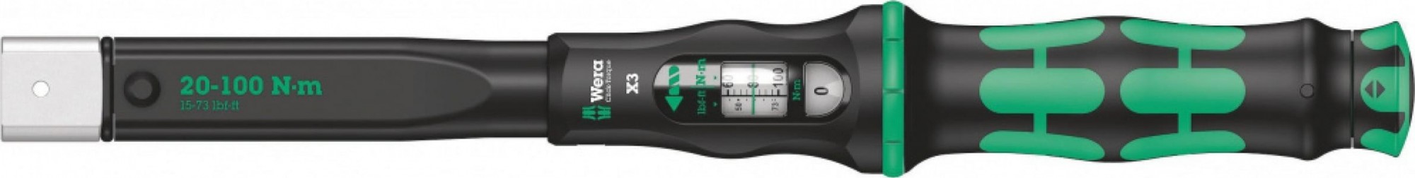 Ключ динамометрический WERA 05075653001 click-torque x 3 регулируемый для насадок 9x12 мм, WE-075653