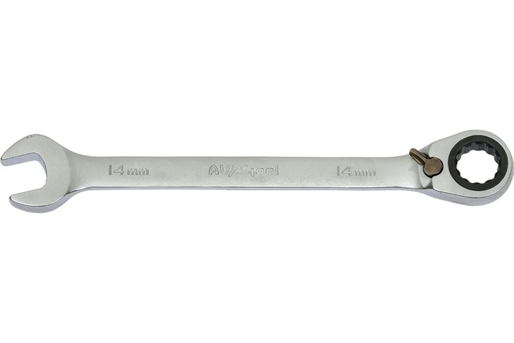 Ключ комбинированный AV Steel AV-315114 трещоточный с реверсом, 14 мм - изображение 3