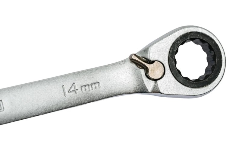 Ключ комбинированный AV Steel AV-315114 трещоточный с реверсом, 14 мм - изображение 4