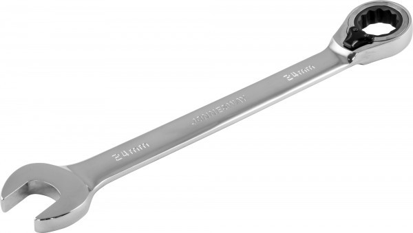 Ключ комбинированный JONNESWAY W60124 трещоточный с реверсом, 24 мм 046316