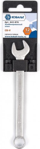 Ключ комбинированный Кобальт 642-876 12 мм cr-v - изображение 2