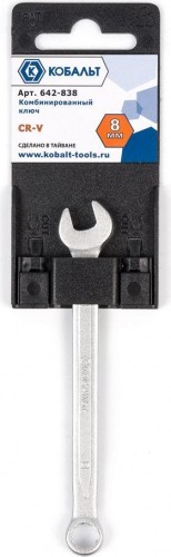 Ключ комбинированный Кобальт 642-838 8 мм cr-v - изображение 2
