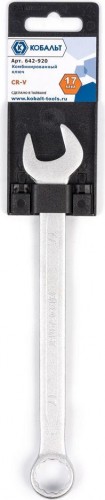 Ключ комбинированный Кобальт 642-920 17 мм cr-v - изображение 2
