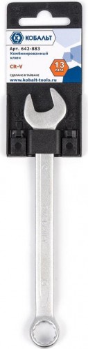 Ключ комбинированный Кобальт 642-883 13 мм cr-v - изображение 2