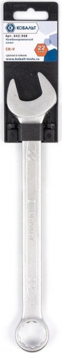 Ключ комбинированный Кобальт 642-968 22 мм cr-v - изображение 2
