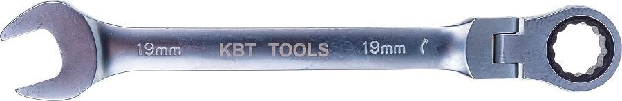 Ключ комбинированный КВТ  трещоточный 19 мм с шарниром 79199