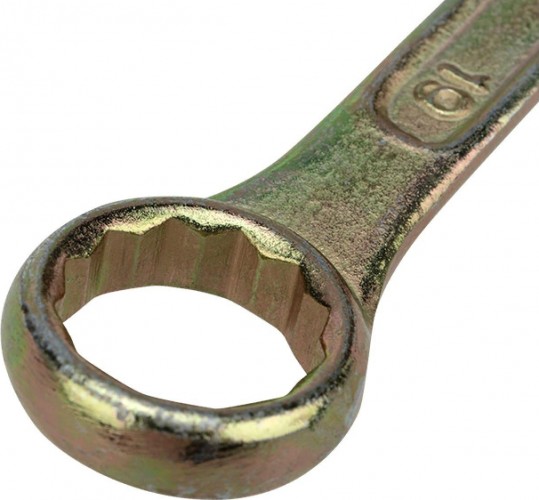 Ключ комбинированный REXANT 12-5813-2 19 мм, желтый цинк - изображение 2