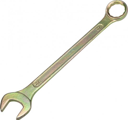 Ключ комбинированный REXANT 12-5816-2 27 мм, желтый цинк