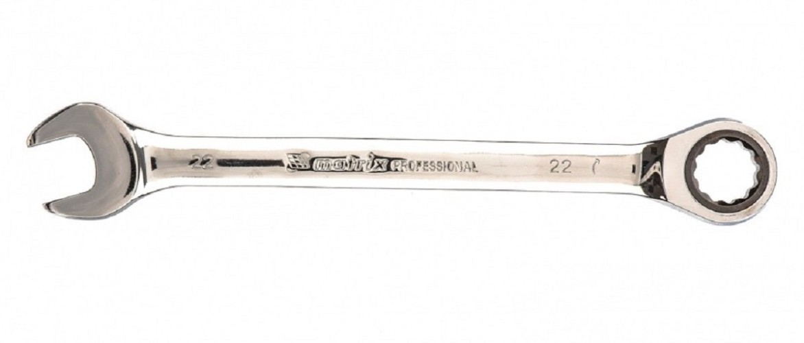 Ключ комбинированный трещоточный MATRIX 14814 22 мм, CrV
