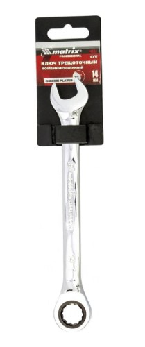 Ключ комбинированный трещоточный MATRIX 14807 14мм, CrV - изображение 2