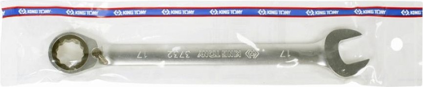 Ключ комбинированный трещоточный KING TONY 373217М 17 мм, с флажком 373217M - изображение 3